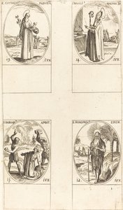 St. Barnabas, Apostel, St. Honofrius, St. Antonius von Padua, St. Basilius der Große von Jacques Callot