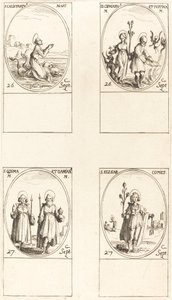 St. Calistratus; Sts. Cyprian und Justina; Sts. Comus und Damian; St. Elzear, Graf von Jacques Callot