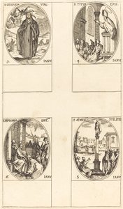 St. Genevieve; St. Titus; St. Simeon Stylites; Epiphanie von Jacques Callot