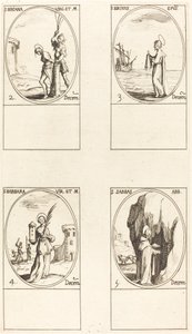 St. Irene & Gefährten; St. Christiana; Sts. Anania, Azaria & Misael; St. Florianus & von Jacques Callot