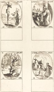 St. Maria Doloru; St. Stephan, Abt; St. Apoloni; St. Timon von Jacques Callot