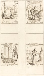 St. Martin, St. Tryphon und Gefährten, St. Renatus, St. Didacus von Jacques Callot