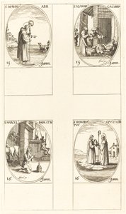 St. Maurus; St. Johannes Calybite; St. Marcellus; St. Honoratus von Jacques Callot