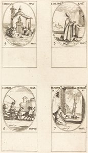 St. Phocas, St. Theophilus, St. Conon, Sts. Perpetua und Felicitas von Jacques Callot