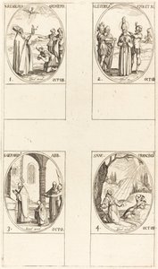 St. Remigius; St. Leodegarius; St. Gerard, Abt; St. Franz von Assisi von Jacques Callot