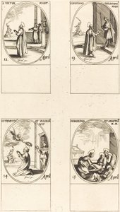 St. Viktor; St. Justinus; St. Tiburtius und Valerianus; St. Basilissa und Anastasia von Jacques Callot