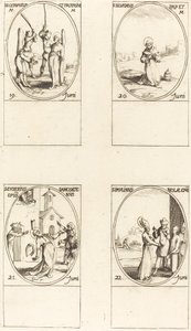 Hl. Gervasius und Protasius; Hl. Silverius; Hl. Eusebius von Samosata; Hl. Paulinus von Nola von Jacques Callot