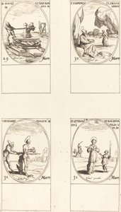 Heilige Jonas und Barachisius; Heiliger Johannes Klimakos, Abt; Heiliger Benjamin; Heilige Quirinus und Bal von Jacques Callot