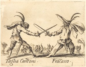 Taglia Cantoni und Fracasso, ca. 1622 von Jacques Callot