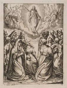 Die Himmelfahrt Jesu, aus der Serie „Bilder aus Rom“ von Jacques Callot