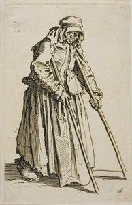 Der Bettler auf Krücken und seine Betteltasche, Platte zehn aus Die Bettler
