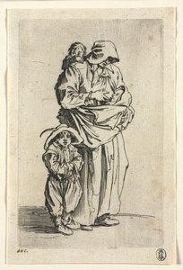 Die Bettler: Eine Mutter und ihre drei Kinder, um 1623 von Jacques Callot