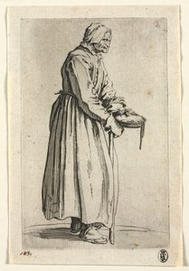Die Bettler: Bettlerin mit ihrer Almosenschale, ca. 1623