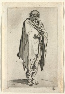 Die Bettler: Bettler ohne Hut oder Schuhe, ca. 1623 von Jacques Callot