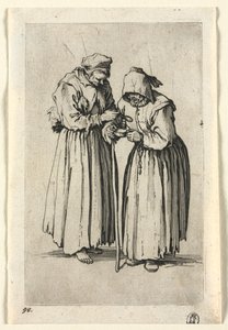 Die Bettler: Zwei Bettlerfrauen, ca. 1623 von Jacques Callot