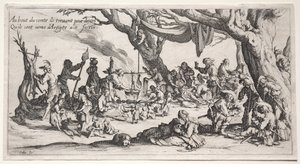 Die Bohémiens: Der Rastplatz: Das Fest der Bohémiens von Jacques Callot