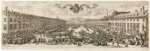 Die Carrière oder Rue Neuve in Nancy (Die neue Straße) von Jacques Callot
