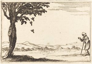 Die Krähe und ihre Jungen von Jacques Callot