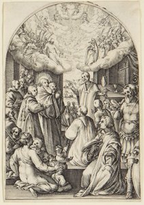 Der Tod des heiligen Benedikt von Jacques Callot
