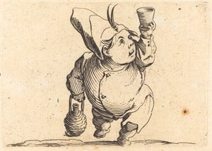 Der Trinker, Vorderansicht, ca. 1622 von Jacques Callot