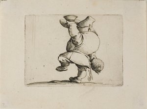 Der Trinker von hinten gesehen, aus Varie Figure Gobbi von Jacques Callot