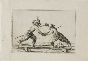 Das Duell mit Schwertern, aus Die Caprices von Jacques Callot