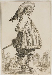 Der Herr im pelzbesetzten Mantel mit den Händen hinter dem Rücken, aus der Serie Die Adligen von Lothringen