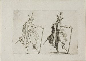 Der Herr mit einem großen Stock, aus Die Caprices von Jacques Callot