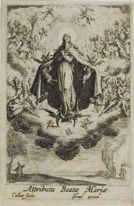 Die Verherrlichung der Jungfrau, aus Das Leben der Jungfrau von Jacques Callot