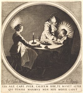 Die Heilige Familie am Tisch von Jacques Callot