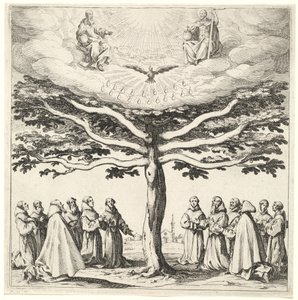 Die Heilige Dreifaltigkeit im Baum des Lebens, verehrt von Franziskanern