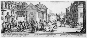 Das Krankenhaus, Tafel 15 aus Die Elenden und Unglücke des Krieges, graviert von Israel Henriet (ca. 1590-1661) 1633 von Jacques Callot