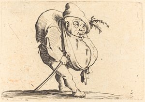 Der Bucklige mit einem Stock von Jacques Callot