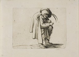 Der Drehleierspieler, aus Varie Figure Gobbi von Jacques Callot