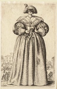 Die Dame mit einer Maske von Jacques Callot