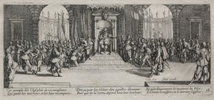 Die großen Elenden des Krieges: Verteilung der Belohnung, 1633 von Jacques Callot