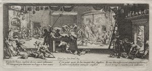Die großen Leiden des Krieges: Plünderung von Jacques Callot