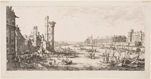 Die großen Ansichten von Paris: Blick auf den Louvre von Jacques Callot