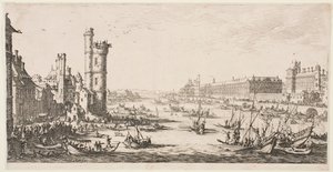 Die großen Ansichten von Paris: Ansicht des Louvre von Jacques Callot