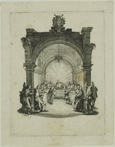 Das letzte Abendmahl, aus Die kleine Passion von Jacques Callot