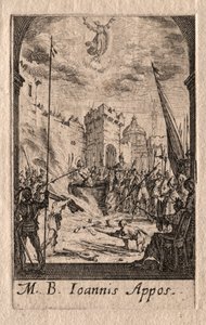 Das Martyrium der Apostel: St. Johannes der Evangelist von Jacques Callot