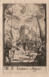 Das Martyrium der Apostel: Heiliger Johannes der Evangelist von Jacques Callot