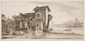 Die Mühle am Fluss, aus der Serie „Die Landschaften von Florenz“