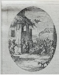 Die Geheimnisse der Passion: Die Anbetung der Hirten von Jacques Callot