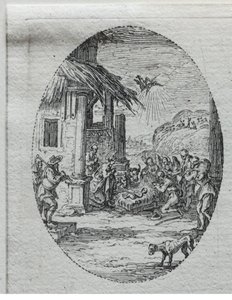 Die Geheimnisse der Passion: Die Anbetung der Hirten von Jacques Callot