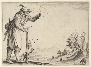 Der Bauer von Bienen angegriffen von Jacques Callot