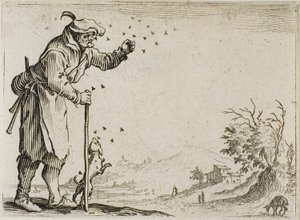 Der Bauer, der von Bienen angegriffen wird, aus Die Launen