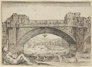 Die Ponte-Vecchio, Florenz von Jacques Callot
