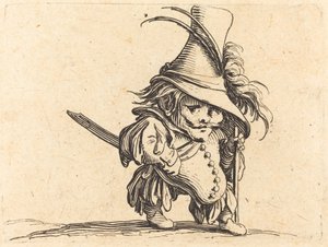 Der dickbäuchige Mann mit dem hohen Hut von Jacques Callot