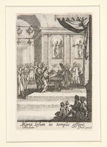 Die Darstellung Christi, Nr. 10 aus Das Leben der Jungfrau von Jacques Callot